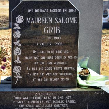 GRIB Maureen Salome 1938-2000