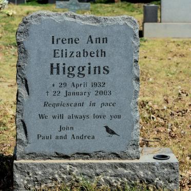 HIGGINS Irene Ann Elizabeth 1932-2003