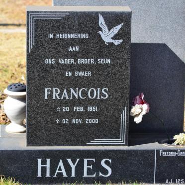 HAYES Francois 1951-2000