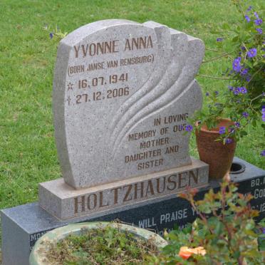 HOLTZHAUSEN Yvonne Anna born Janse van RENSBURG 1941-2006