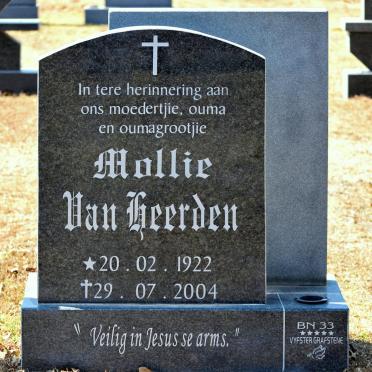 HEERDEN Mollie, van 1922-2004
