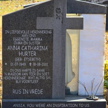 HURTER Anna Catharina nee ETSEBETH 1949-2001