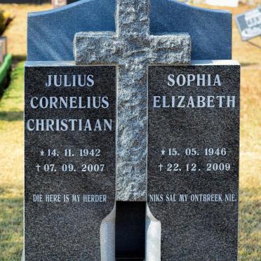 HARTMANN Julius Cornelius Christiaan 1942-2007 &amp; Sophia Elizabeth 1946-2009