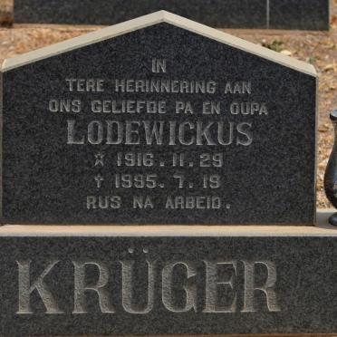 KRÜGER Lodewickus 1916-1995