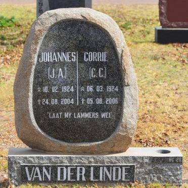 LINDE J.A., van der 1924-2004 &amp; C.C. 1924-2006