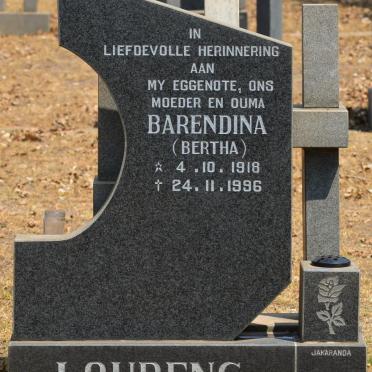LOURENS Barendina 1918-1996