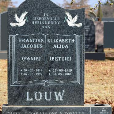 LOUW Francois Jacobus 1914-1999 &amp; Elizabeth Alida 1919-2006