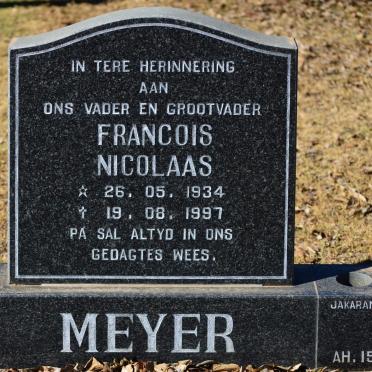 MEYER Francois Nicolaas 1934-1997