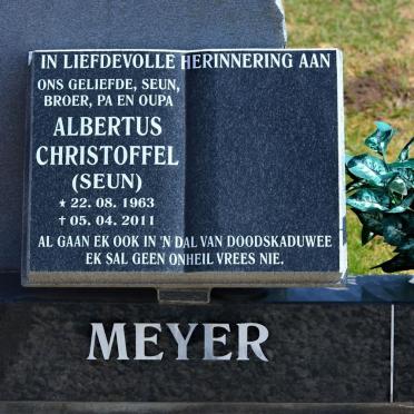 MEYER Albertus Christoffel 1963-2011