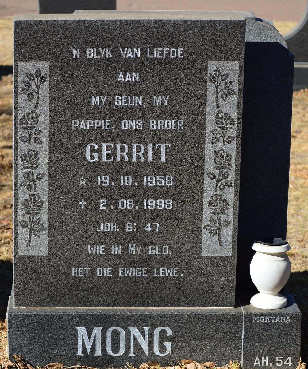 MONG Gerrit 1958-1998