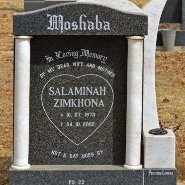 MOSHABA Salaminah Zimkhona 1973-2002