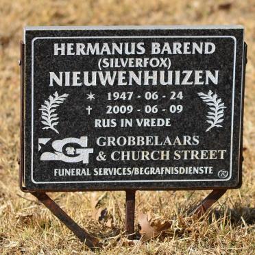 NIEUWENHUIZEN Hermanus Barend 1947-2009