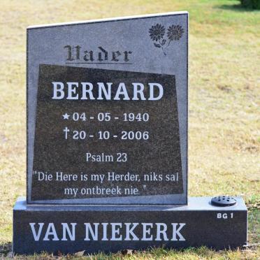NIEKERK Bernard, van 1940-2006