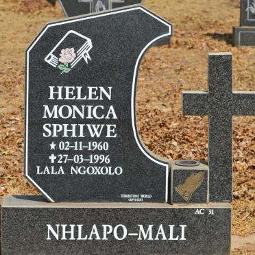 NHLAPO-MALI Helen Monica Sphiwe 1960-1996