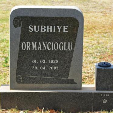 ORMANCIOGLU Subhiye 1928-2005