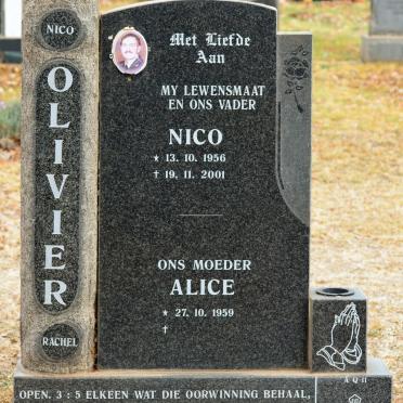 OLIVIER Nico 1956-2001 &amp; Alice 1959-