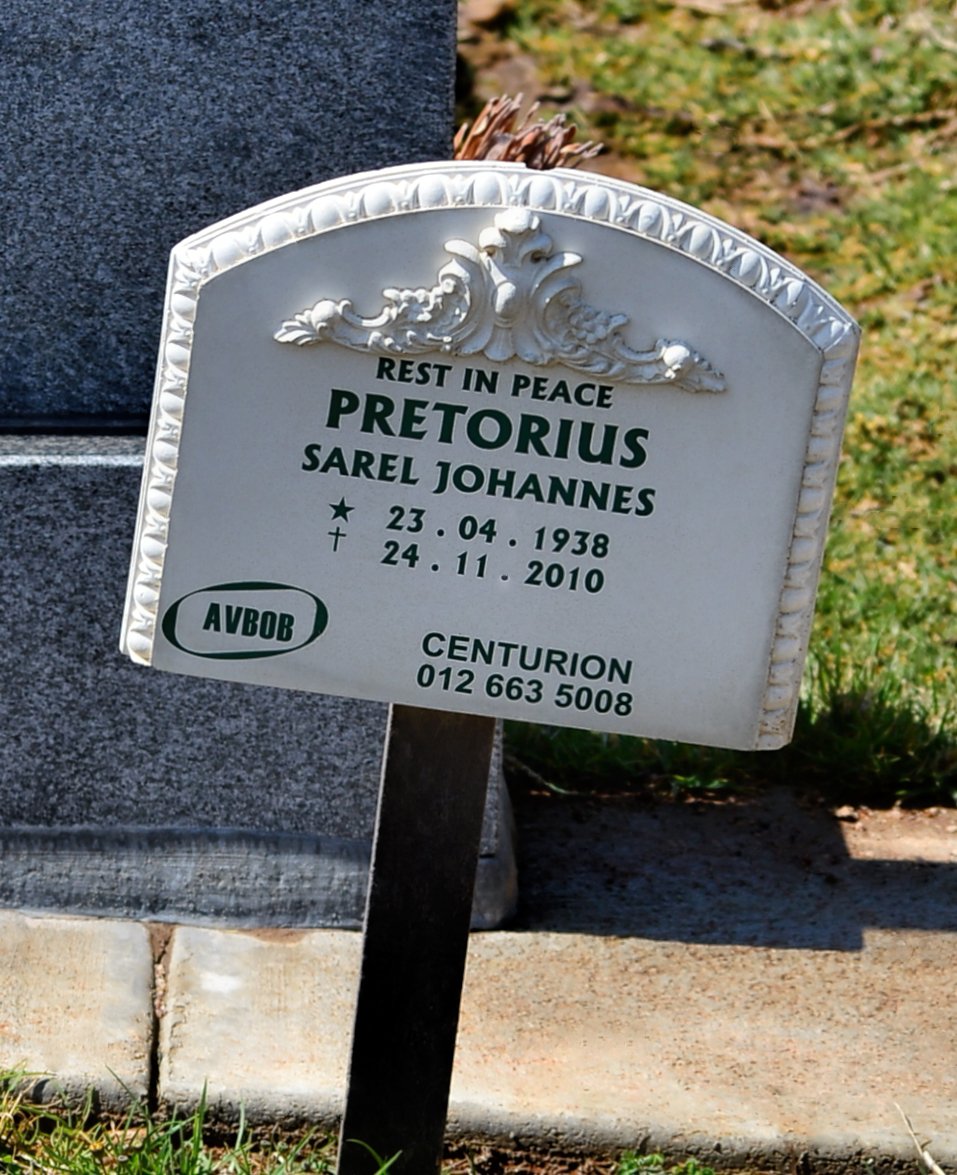 PRETORIUS Sarel Johannes 1938-2010