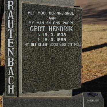 RAUTENBACH Gert Hendrik 1938-1999