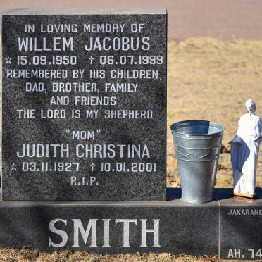 SMITH Willem Jacobus 1950-1999 &amp; Judith Christina 1927-2001