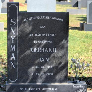 SNYMAN Gerhard Jan 1959-2000
