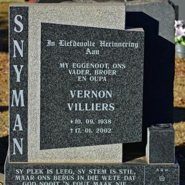 SNYMAN Vernon Villiers 1938-2002