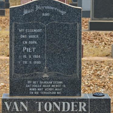 TONDER Piet, van 1924-1995