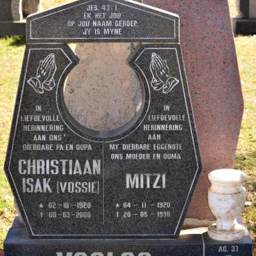 VOSLOO Christiaan Isak 1920-2006 &amp; Mitzi 1920-1998