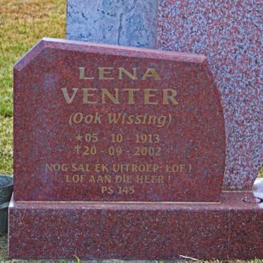 VENTER Lena nee WISSING 1913-2002
