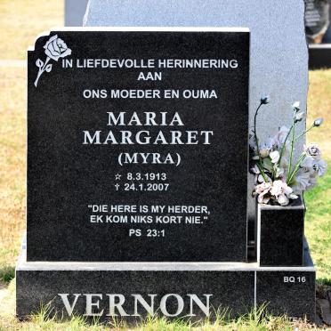 VERNON Maria Margaret 1913-2007