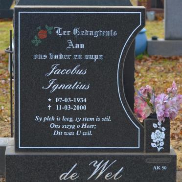 WET Jacobus Ignatius, de 1934-2000