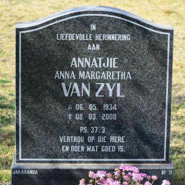 ZYL Anna Margaretha, van 1934-2008