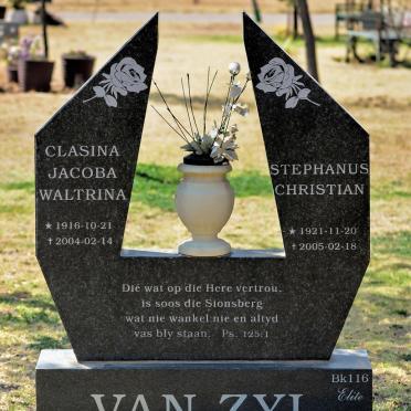 ZYL Stephanus Christian, van 1921-2005 &amp; Clasina Jacoba Waltrina 1916-2004