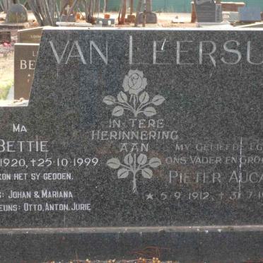 LEERSUM Pieter Aucamp, van 1912-1974 &amp; Bettie 1920-1999