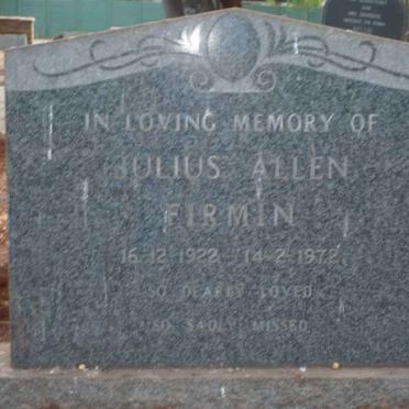 FIRMIN Julius Allen 1922-1972