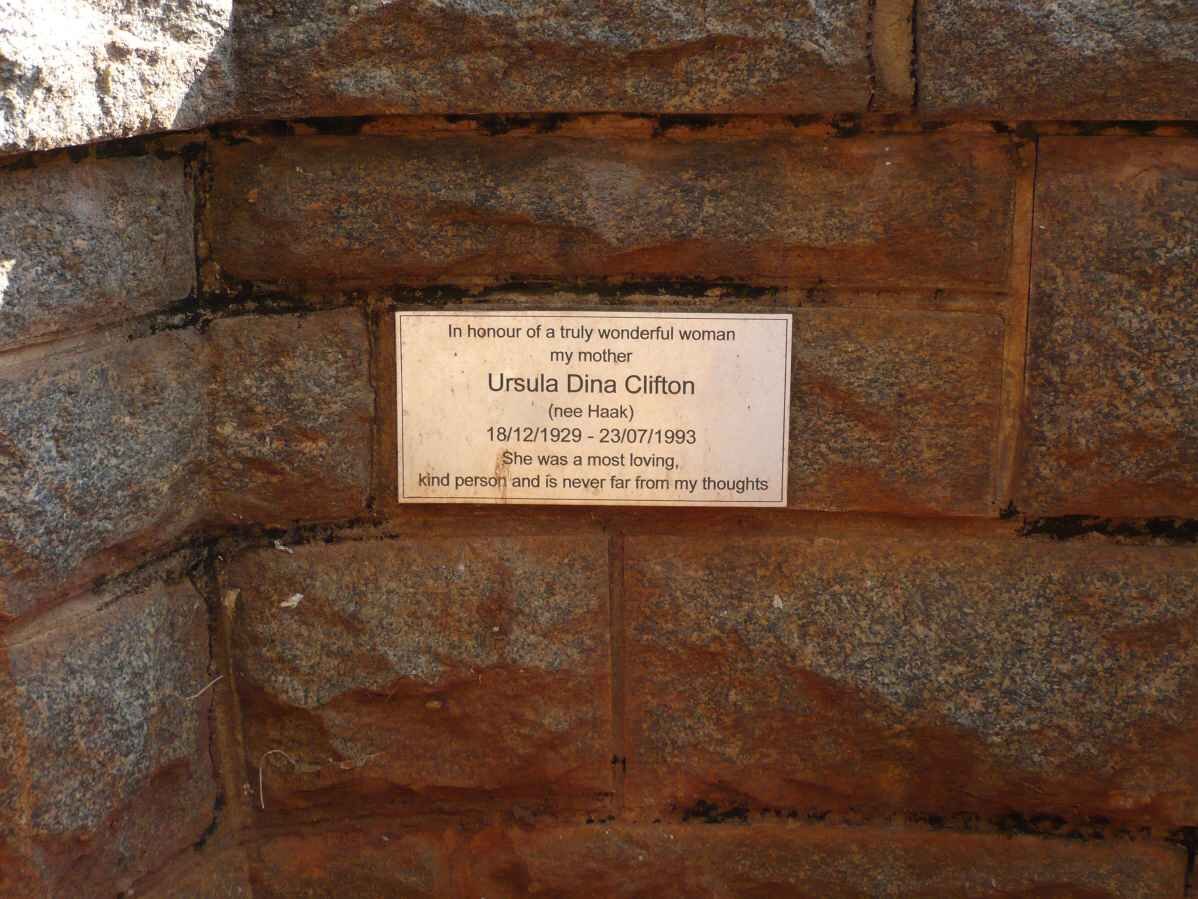 CLIFTON Ursula Dina nee HAAK 1929-1993