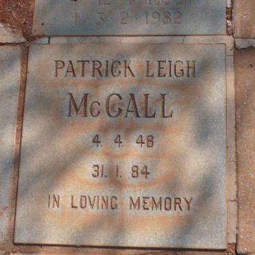 McCALL Patrick Leigh 1948-1984