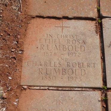 RUMBOLD Charles Robert 1880-1973 &amp; Ethel Rosa 1878-1972