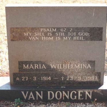 DONGEN Maria Wilhelmina, van 1914-1997