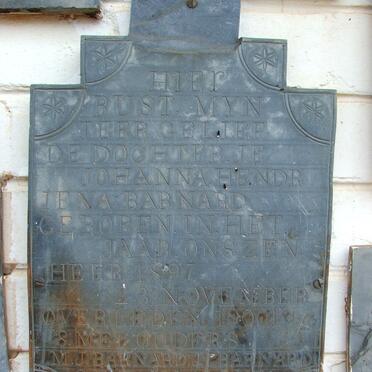 BARNARD Johanna Hendrina 1897-1901