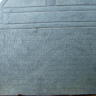 STADEN Johanna Magdelena, van 1892-1901