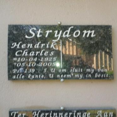 STRYDOM Hendrik Charles 1925-2005