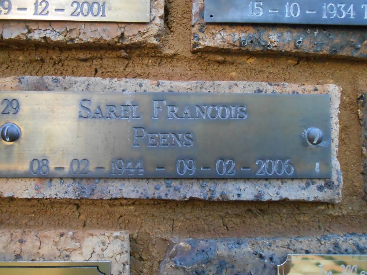 PEENS Sarel Francois 1944-2006