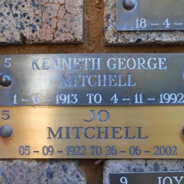 MITCHELL Kenneth George 1913-1992 &amp; Jo 1922-2002
