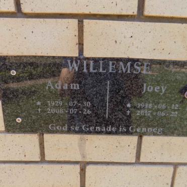 WILLEMSE Adam 1929-2008 &amp; Joey 1938-2017