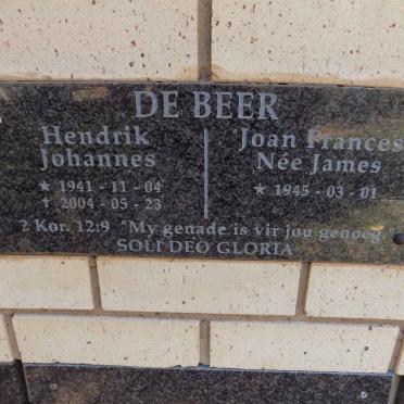 BEER Hendrik Johannes, de 1941-2004 &amp; Joan Frances JAMES 1945-