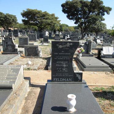 FELDMAN Annetjie Fransina 1933-1982