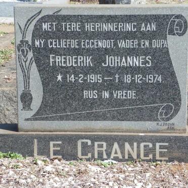 GRANGE Frederik Johannes, le 1915-1974