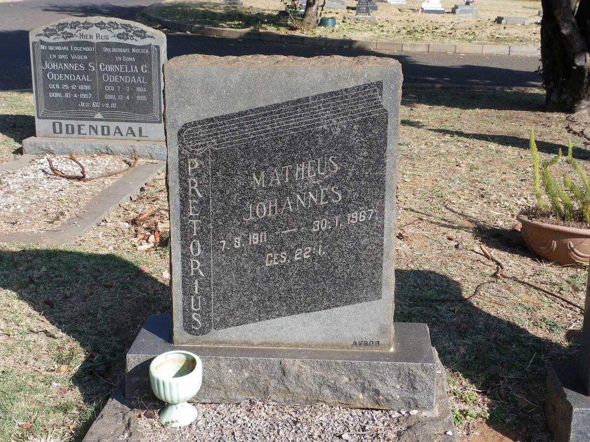 PRETORIUS Matheus Johannes 1911-1967