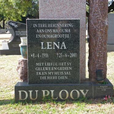 PLOOY Lena, du 1916-2001