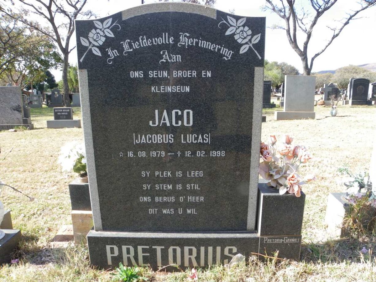 PRETORIUS Jacobus Lucas 1979-1998